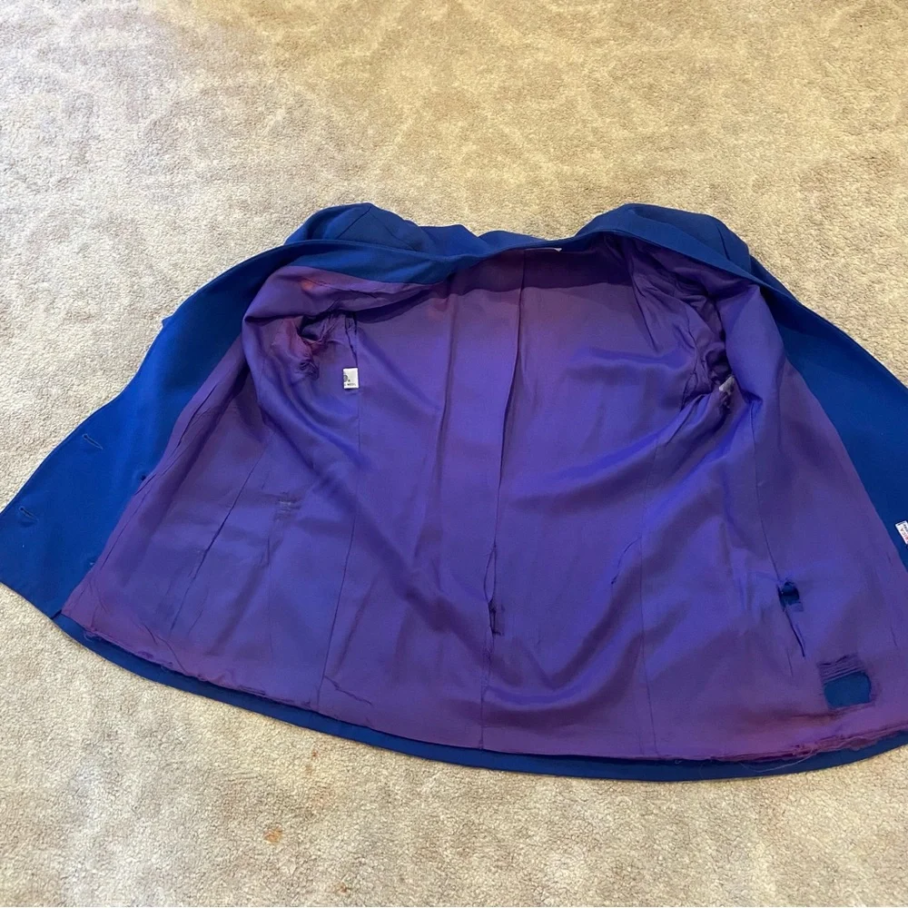 Vintage Christian Dior Le Suit Blazer Royal Blue Women's size 8